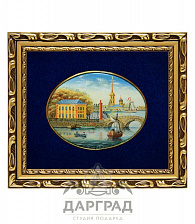 Лаковая миниатюра «Летний дворец Петра»