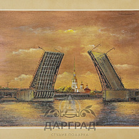 Гравюра на металле «Мосты Петербурга» (малая)