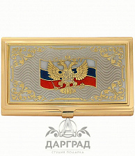 Визитница «Герб России» (триколор)