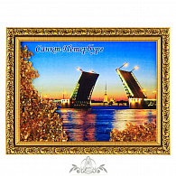 Картина с янтарем «Дворцовый мост»