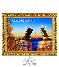 Картина с янтарем «Дворцовый мост»