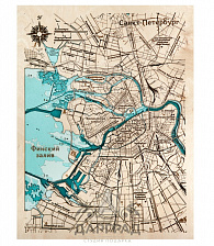 Объемное панно «Карта Санкт-Петербура»