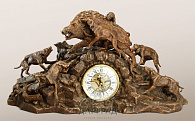 Каминные часы "Охота на кабана"