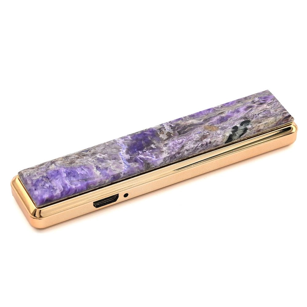 USB Зажигалка с камнем «Чароит» - №1