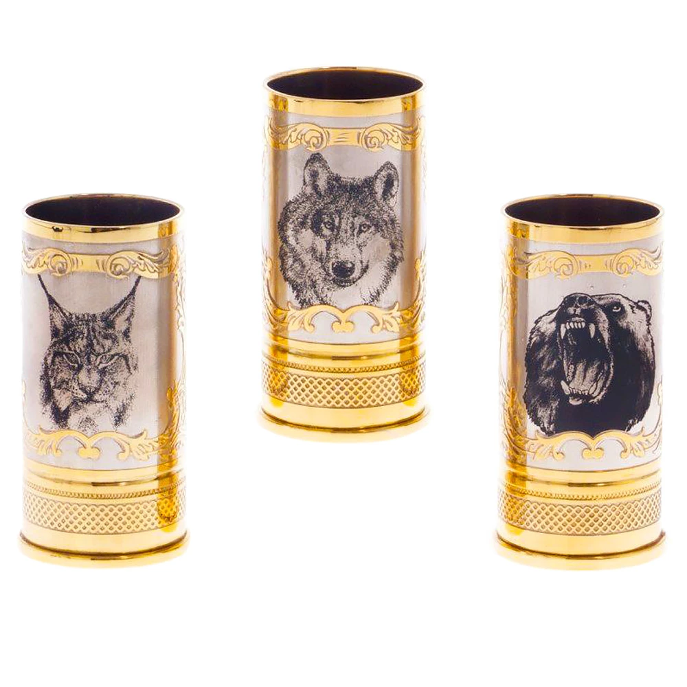 Набор стопок «Дикие звери» в патронташе - №1