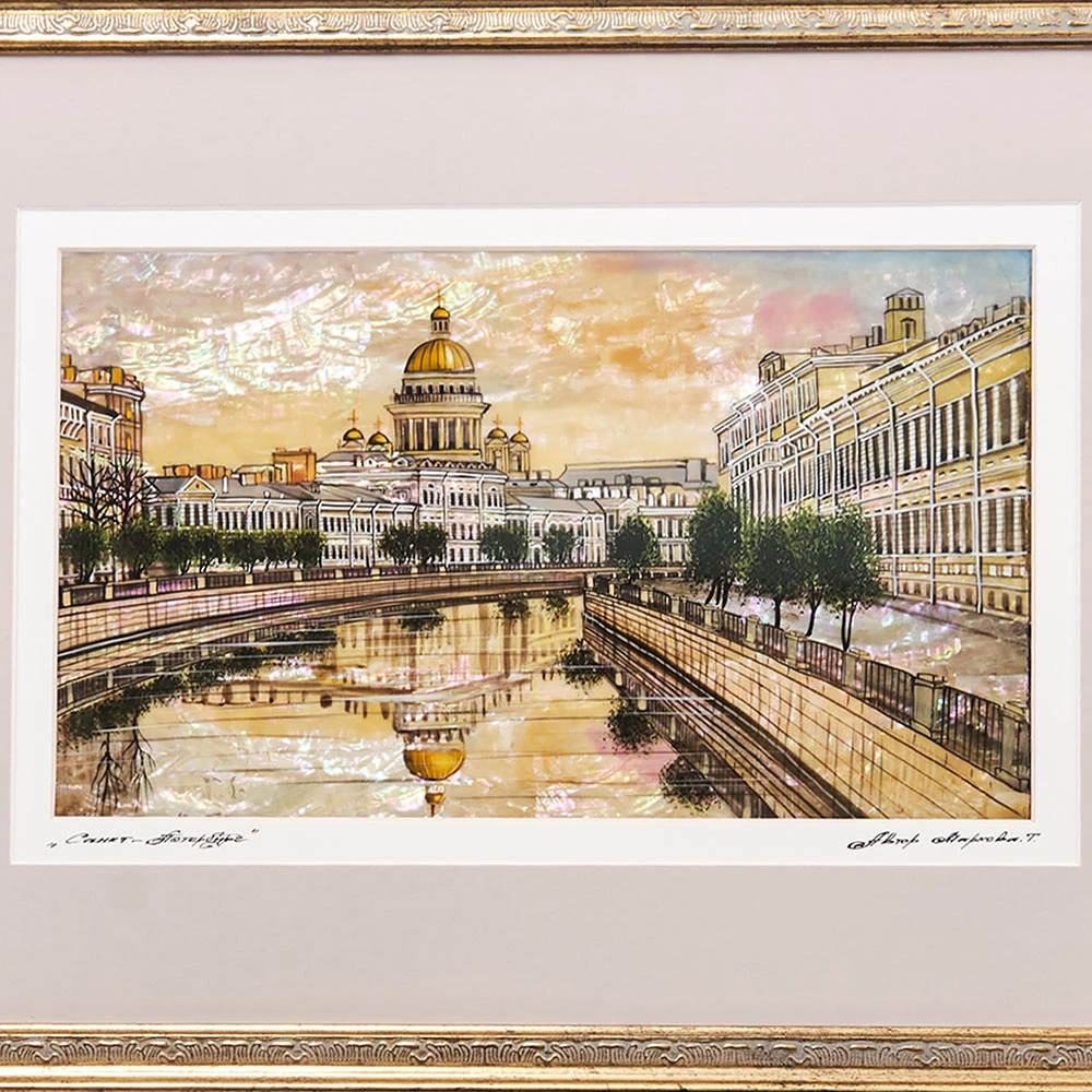 Картина на перламутре «Санкт-Петербург» (большая) - №3