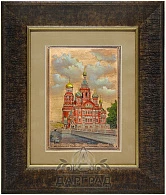 Гравюра с росписью эмалями «Спас на Крови» малая - фото товара