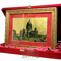 Картина на золоте «Исаакиевский собор» (большая)