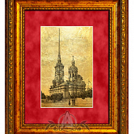 Картина на золоте «Петропавловский собор»