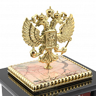 Часы из яшмы и долерита «Герб России»