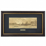 Офорт на латуни «Вид на Адмиралтейство. Панорама» 30*60