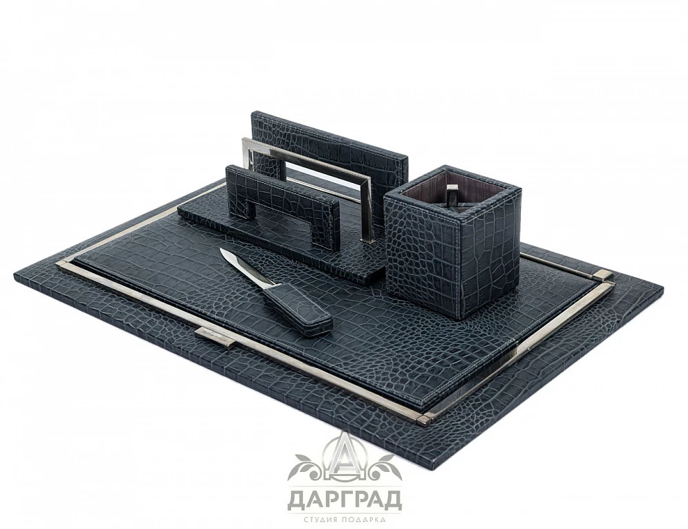 Настольный набор из кожи крокодила «Аллигатор» - №5