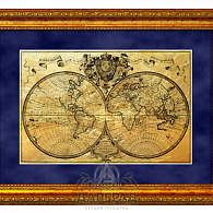 Картина на золоте «Карта путешествий»
