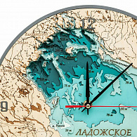 Объемные часы «Ладожское озеро»