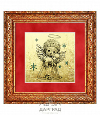 Картина на золоте «Рождественский ангел»