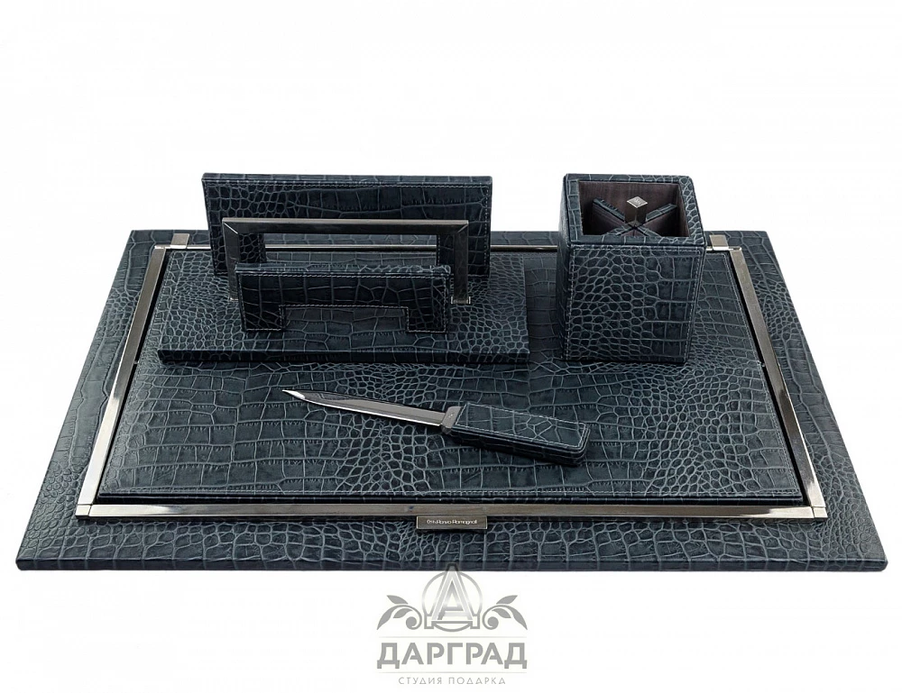 Настольный набор из кожи крокодила «Аллигатор» - №3