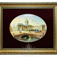 Лаковая миниатюра панно «Казанский собор»