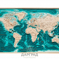 Многослойное панно «Карта мира»