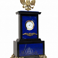 Часы кабинетные «Герб РФ» (лазурит)