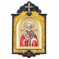 Янтарная икона «Николай Чудотворец»
