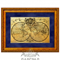 Картина на золоте «Карта путешествий»