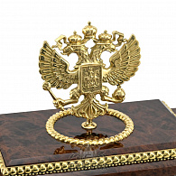 Кабинетные часы «Герб России» обсидиан