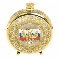 Подарочная фляга "Герб России с флагом"
