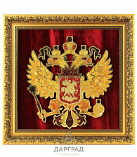 Янтарное панно «Герб России»