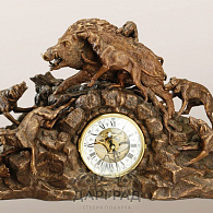 Каминные часы "Охота на кабана"