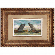 Картина на перламутре «Дворцовый мост» (большая)